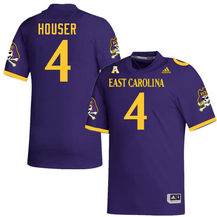 Katin Houser ECU Jersey,East Carolina Pirates #4 Katin Houser Jersey Youth College-Purple